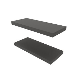 SEVOBAL Utility Storage Shelves Dallas Floating Shelf Set of Two Modern Design or Living Room, Matte Gray, 9.8"*31.5"*1.5" - 1 of 4
