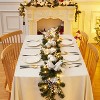 GAOMON Christmas Garland with Lights, 6 Feet Pre-lit Silver Xmas Garlands with 20 Lights, Ball Ornaments, Pine Cones, Berries, Battery - 4 of 4