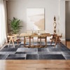 Machine Washable Living Room Rugs 8x10 Large Geometric Floor Cover with Non-Slip Backing, Stain-Resistant Low Pile Indoor Mat, Plaid Accent Rugs - 2 of 4
