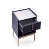 FONTOI End Table Contemporary Stone Top End Table Luxury Gold Frame Nightstand for Bedroom and Modern Living Room, White+gray, 19.7"*15.7"*19.1" - 4 of 4