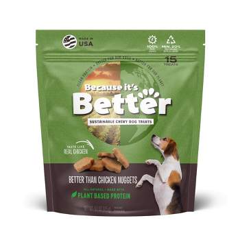 Because it's Better than Chicken Nuggets Plant Based Chewy Dog Treats - 6.1oz