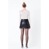 Women's Cargo Leather Mini Skirt - Grey Lab - 3 of 4