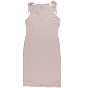 bar III Womens Strappy Shirt Dress, Pink, Small - 1 of 2