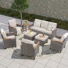 Buenhomino Outdoor PE Wicker Furniture Set – Modular Chairs, Sofas, Ottomans & Tables with All-Weather Cushions for Patio, Garden, Deck & Porch - 3 of 4