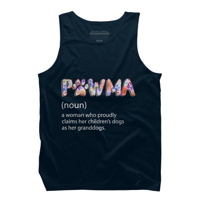 Men's Design By Humans Grandmother Loves Grandogs Pawma By littlesenh1 Tank Top