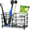 LunaLulinlk 304 Stainless Steel Bathroom Toothbrush Holder Toothpaste Holder Stand Bathroom Accessories Organizer (Black) - 4 of 4