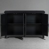 4-Door Storage Sideboard with Adjustable Shelves, Retro Metal Handles, Pinewood Legs, MDF Cabinet for Dining Room, Kitchen, Entryway - 4 of 4