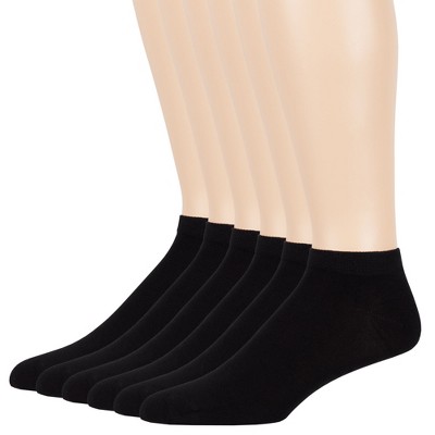 Men's Viscose Bamboo Ankle Sock - 6 Pack - Black - 7BIGSTARS KINGDOM