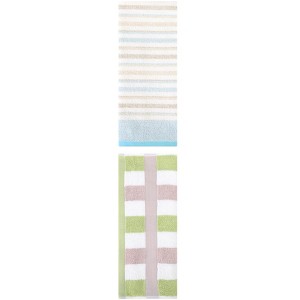 REGALWOVEN Striped Pattern Cotton Bathroom Hand Towels for Home Decor 13" x 29"/13" x 27" 2 Pcs - 1 of 4