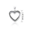 Slickblue Women's Celtic Heart Pendant Necklace, Sterling Silver Knotwork Design, 1.18" x 1.10", 18" Chain Included - 2 of 4
