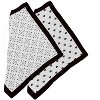 Bacati - Love/Hearts Muslin 2 pc Security Blankets, Black - 3 of 4