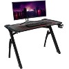 Deco Gear 47" LED Gaming Desk, Carbon Fiber Surface, Cable Management & Headphone Hook - 2 of 4