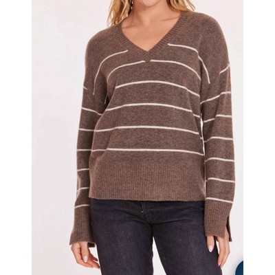 Women's v neck boxy sweater - mododoc
