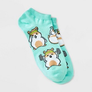 Women's Workout Hamsters Low Cut Socks - Aqua Blue 4-10 - 1 of 3