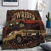Vintage Car Flannel Fleece Throw Blanket - Mid-Century Lowrider California Design, All-Season, Home Decor - Christmas Gifts - 2 of 4