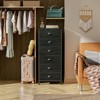 Tall Dresser with 6 Drawers,Vertical End Table and Nightstand for Bedroom, Dorm Bedside Furniture with Fabric Storage Drawer in Living Room,Closet - 2 of 4