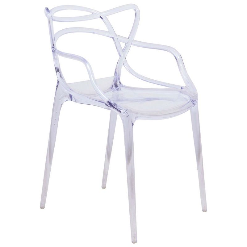 LeisureMod Milan Modern Plastic Dining Chair with Wire Design, 1 of 6