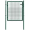vidaXL Fence Gate Steel 39.4"x29.5" Green - 3 of 4