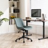 YOUNIKE Modren Office Desk Chair Leather Executive Task Chair Adjustable Swivel Makeup Rolling Vanity Chair Seat Height 17.72"-22.44" - 2 of 4