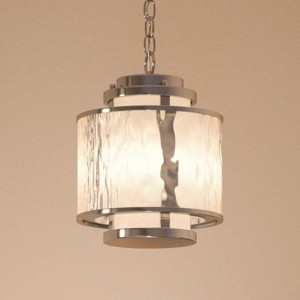 Urban Ambiance Luxury Art Deco Deco Pendant Light,  12.75"H x 8.75"W,  Brushed Nickel Finish, UHP2090 - 1 of 4