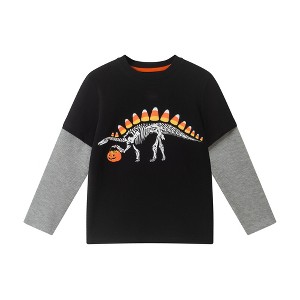 Andy & Evan  Toddler  Halloween Dino Graphic Twofer Tee - 1 of 3