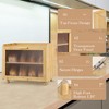 Double Layer Bamboo Bread Box ¨C Natural Bread Storage Container with Clear Acrylic Door for Kitchen Countertop (1-Piece) - 4 of 4