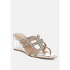 Caqueta Metallic Rhinestone Clear Wedge Sandals Women - 2 of 4