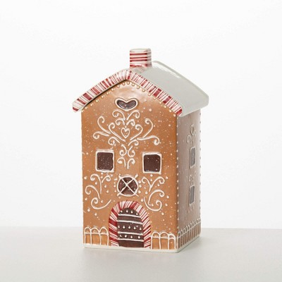 11.5"H Sullivans Christmas Gingerbread House Cookie Jar, Multicolor, Indoor Christmas Decor