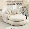 Sapphtopaz Modern Bean Bag Chair for Adults Chenille Sofa with 5 Pillows Comfy Cloud Couch with Wrap Around Backrest for Living Room, Bedroom - 3 of 4