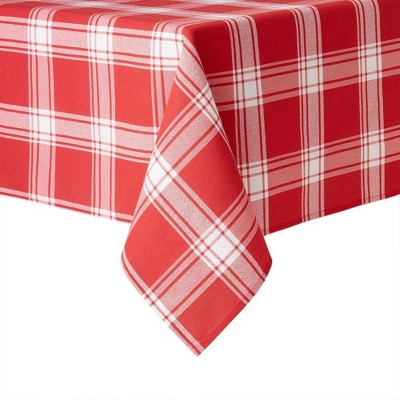 Tablecloth Country Cowboy Red Plaid Red Check Red And White Men Cotton Sateen