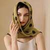 Anna-Kaci Women's Polka Dot Print Square Scarf with Soft Silky Fabric Lightweight Versatile Neck Accessory - 2 of 4