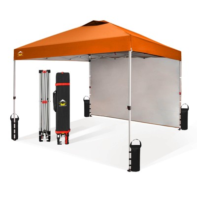 10x10 Recreational Centerlok Canopy & 1 Sidewall - Sto 'N Go, Silver Coated, 150D