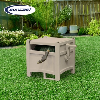 Suncast Taupe Resin 100-Foot Garden Hose Reel Hideaway