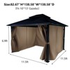 Aoodor 10' x 13' Gazebo Curtain Set Protecting Privacy Side Walls 4 Panels,Curtain Only - image 4 of 4