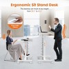 Lyngins Mobile Height-Adjustable Small Desk, Standing Desk with Wheels, Compact Computer Desk, Overbed Table/Home Office Desk for Workplaces - 2 of 4