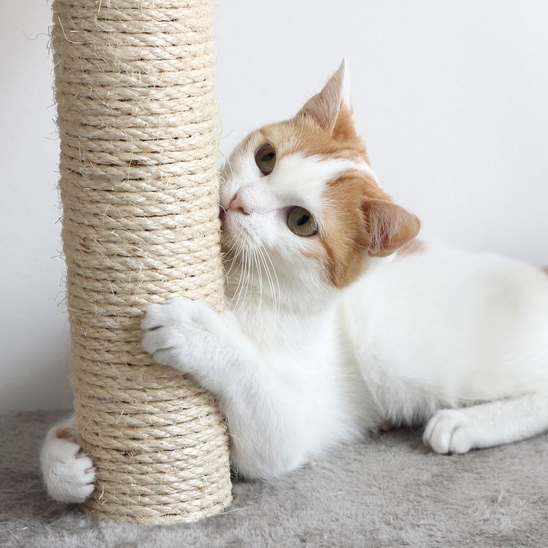 Pet Adobe Multilevel Cat Tree House Tower and Scratching Posts - Beige, 5 of 7