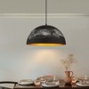 LLHZSY Pendant Chandelier Light 15 3/4" Wide Modern Orange Peel Pattern Shade for Dining Room House Kitchen Island Bedroom - 2 of 4