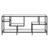 Black Bronze TV Stand with Glass Shelves - Henn&Hart - 3 of 4