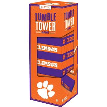 MasterPieces Real Wood Block Tumble Towers - NCAA Clemson Tigers