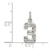 Black Bow Jewelry Sterling Silver, Varsity Collection, Small D/C Pendant, Number 3 - 3 of 4