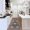 Washable Vintage Rug Non Slip Low Pile Rug Soft Throw Floor Cover Foldable Indoor Carpet for Living Room Bedroom Playroom Nursery - 2 of 4