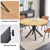 Wooakway 47'' Modern Round Dining Table Kitchen Table Coffee Table for 4-6 People Home Furniture - 4 of 4