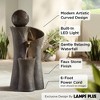 John Timberland Modern Sphere Curve Zen Outdoor Floor Water Fountain 39 1/2" with LED Light for Exterior Garden Yard Lawn - 3 of 4