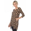 Women's Printed Geometric Circle Tunic Top - White Mark - 2 of 4