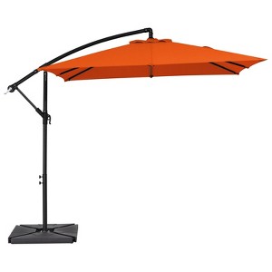 HYLEORY Beeram 96" x 96" Cantilever Umbrella with Counterweight - 1 of 4