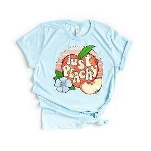 Simply Sage Market Women's Just Peachy Stripes Short Sleeve Graphic Tee - 1 of 2