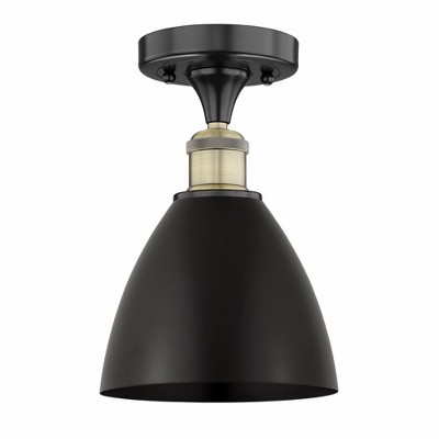 Metal Bristol - 1 Light Semi-Flush Mount In Industrial Style-10.25 Inches Tall and 7.5 Inches Wide