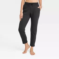 Women's Fleece Tapered Leg Pants - All in Motion™ Black XXL