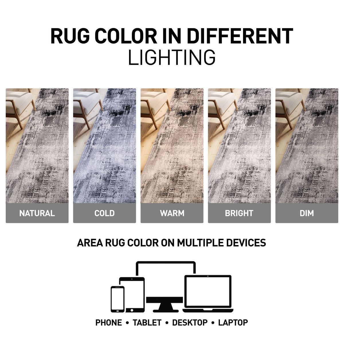 World Rug Gallery Dublin Contemporary Abstract Area Rug: Stain & Fade-Resistant, Low Pile, Indoor Use - thumbnail 8