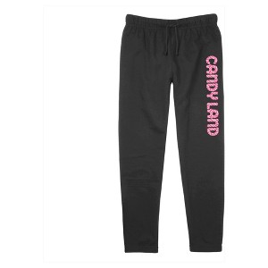 Juniors Womens Candy Land Candy Cane Logo Jogger Sweatpants - 1 of 3